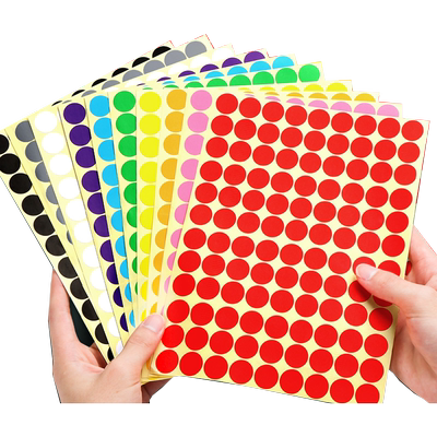 贴纸小尺寸圆圈数字编码颜色大号