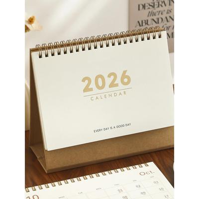 2026年新款简约桌面纯色台历26年日历办公室摆件大格子记事本程计划表月历
