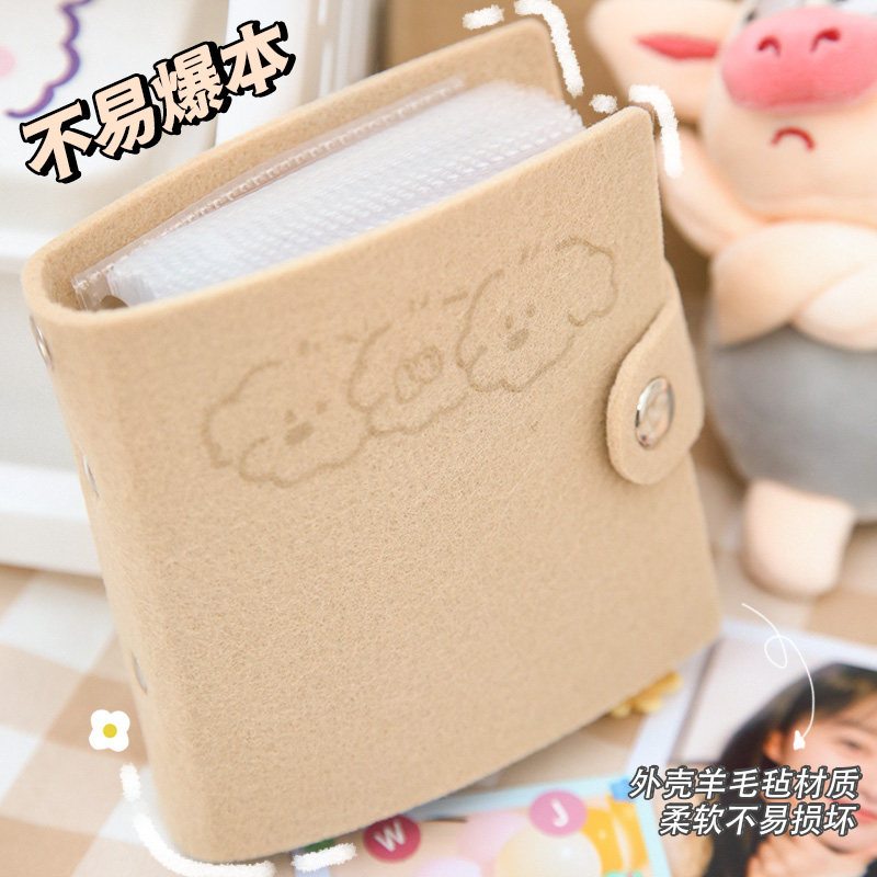 活页卡册单格一宫格毛毡外壳