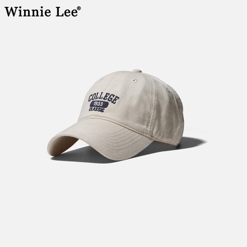 WinnieLee软顶鸭舌帽男复古水洗