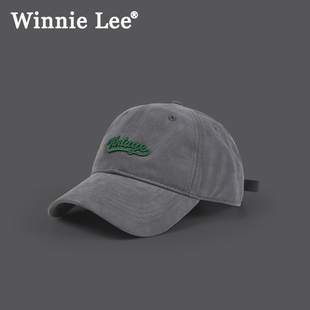 棒球帽大头围帽子时尚 软顶纯棉鸭舌帽 Lee日本设计师联名款 Winnie