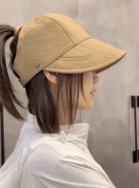 Monstar Lee日本设计师联名款空顶帽子女防晒帽大檐遮阳渔夫鸭舌