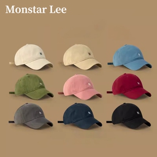 Monstar 小头围帽子小号简约N字母刺绣棒球帽 Lee日本设计师联名款