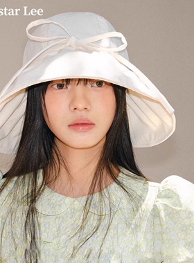 Monstar Lee日本设计师联名款系带大檐渔夫帽子女夏季防晒遮阳帽