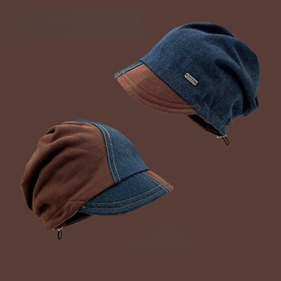 Monstar 牛仔拼接堆堆帽子复古冷帽包头帽子 Lee日本设计师联名款