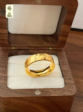 金店同款碎碎冰戒指女越南沙金碎碎冰戒子实心满天星碎冰冰高保色