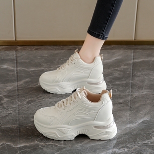 卡迪高秋季厚底老爹鞋女内增高超轻软底不累脚运动鞋休闲百搭女鞋