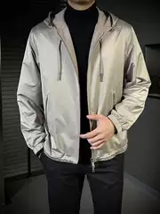 3623 New Arrival Men's Double-Sided Reversible Hooded Jacket, Old Money Style, Premium Business Casual Coat for Fall/Spring