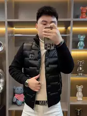 5812 Autumn and Winter Men's New Product Stand-Up Collar Knitted Sleeve Fleece Jacket Casual Versatile High-End Fashion Trend