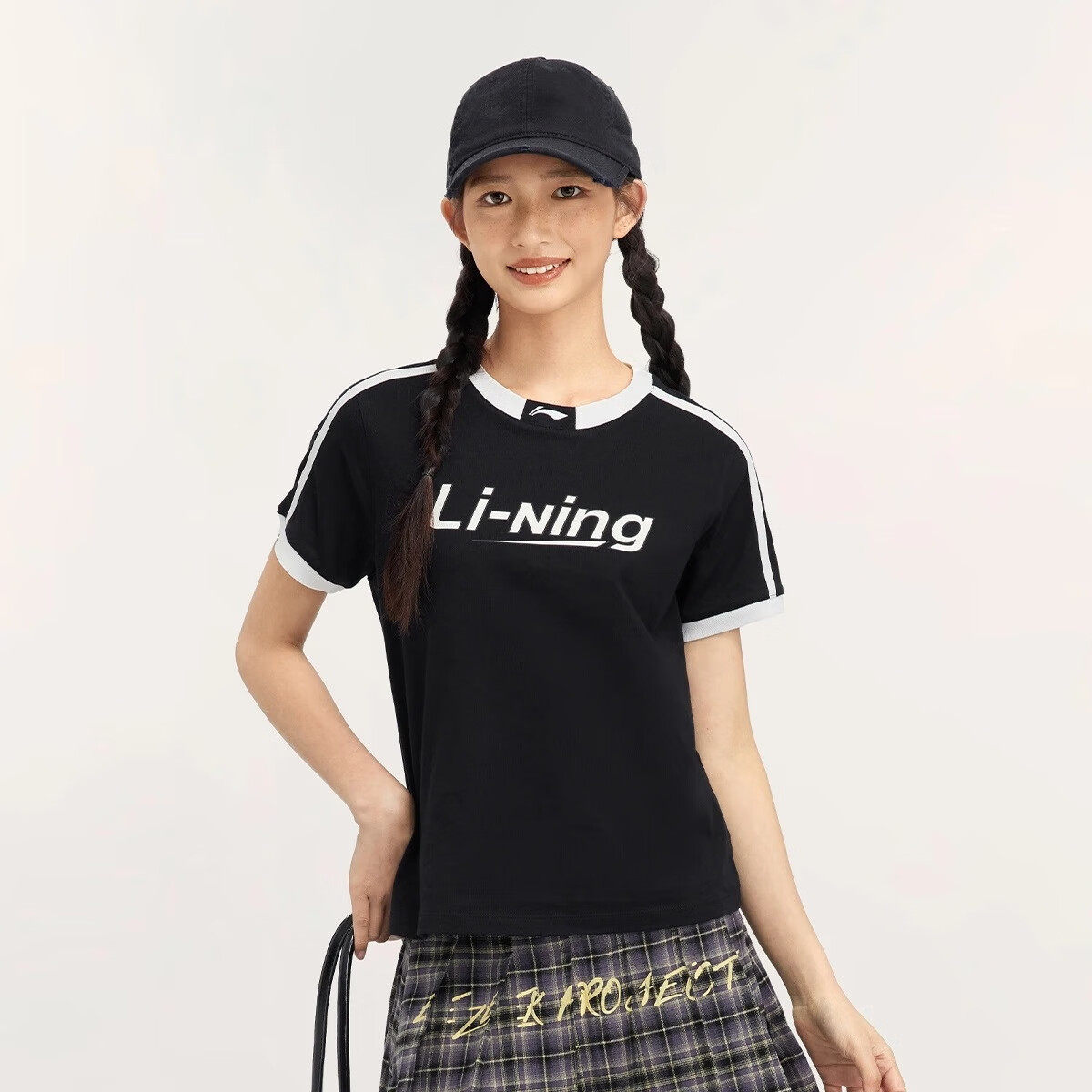 李宁短袖运动服女2025夏季新款透气宽松跑步上衣文化衫AHSVB44