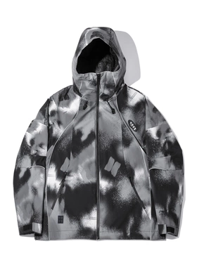 中国李宁男子加绒保暖反光宽松三合一运动风衣套装AWBW019