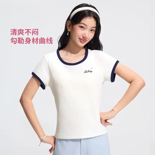 李宁2026新款女子修身短袖文化衫ATSW268-1