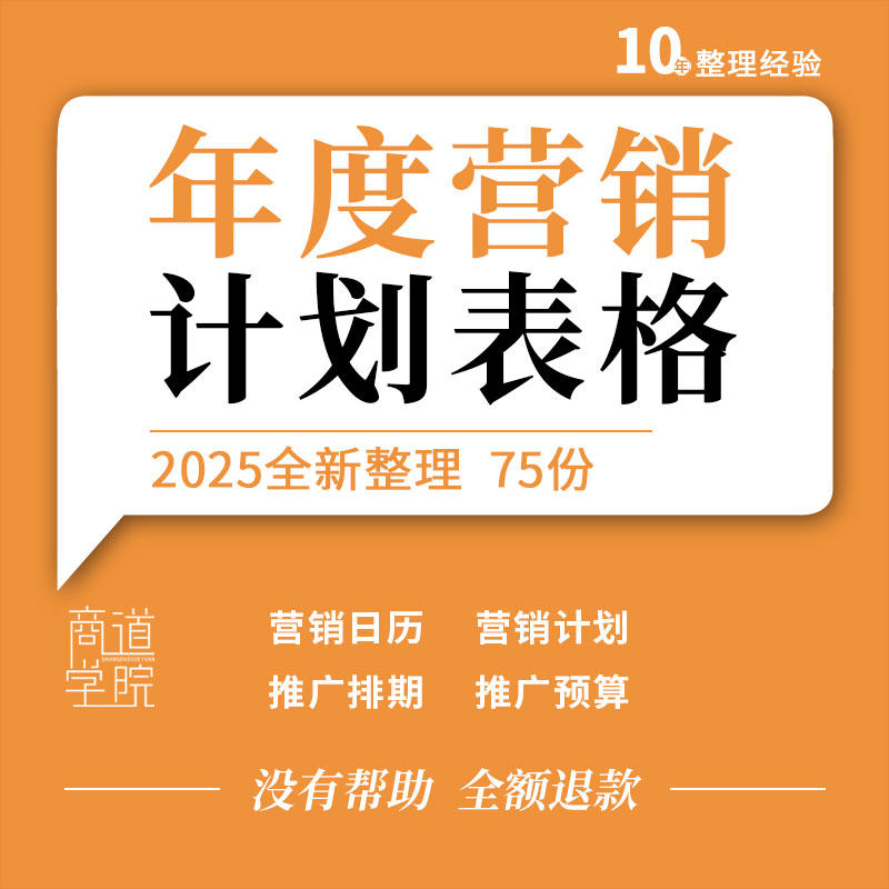 地产公司购物中心产业园区营销日历年度营销计划排期预算表格模板