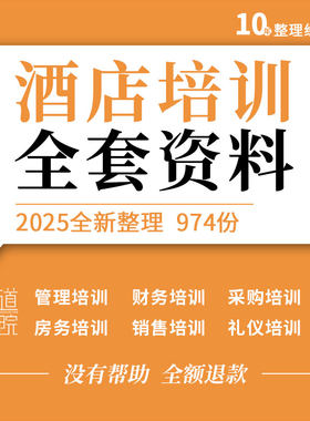 酒店人力资源前台客户管理财务采购服务礼仪消防安全保安培训ppt