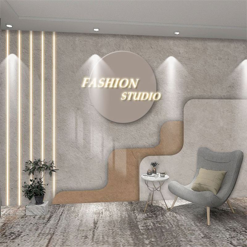 3D立体高端感奶油风服装直播背景墙壁纸女装包包抖音主播带货壁画