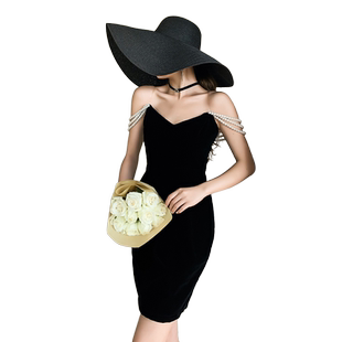 黑色小晚礼服裙新款生日女宴会气质高级质感抹胸短款轻奢小众高端