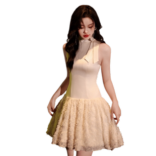 小个子晚礼服女轻奢小众高端宴会生日派对party裙轻法式平时可穿