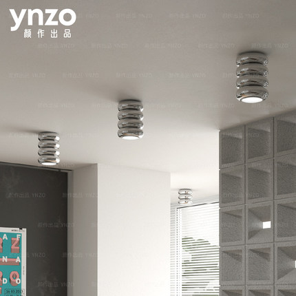 明装筒灯北欧简约无主灯客厅背景墙走廊灯包豪斯吸顶式天花灯led