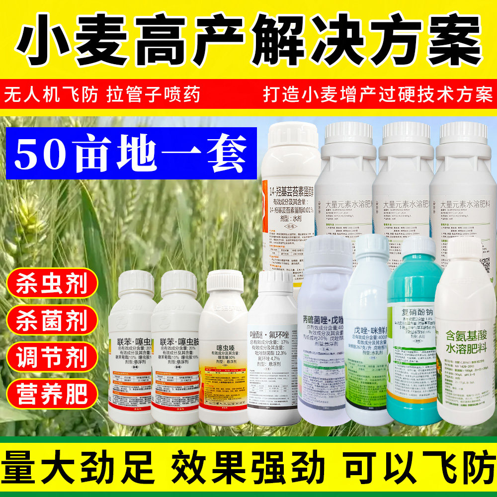 小麦高产套餐一喷三防杀虫杀菌剂