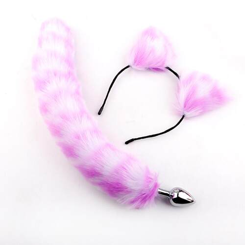 Bunny rabbit ball tail ears fairy anal plug flirt men and wo