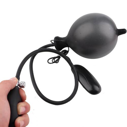 Vibration inflatable silicone anal plug posterior dilatation