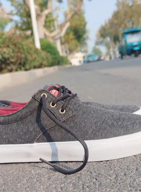 外贸鞋 原单库存帆布鞋板鞋滑板鞋 灰色 偏小 减震鞋垫41.5+42+43