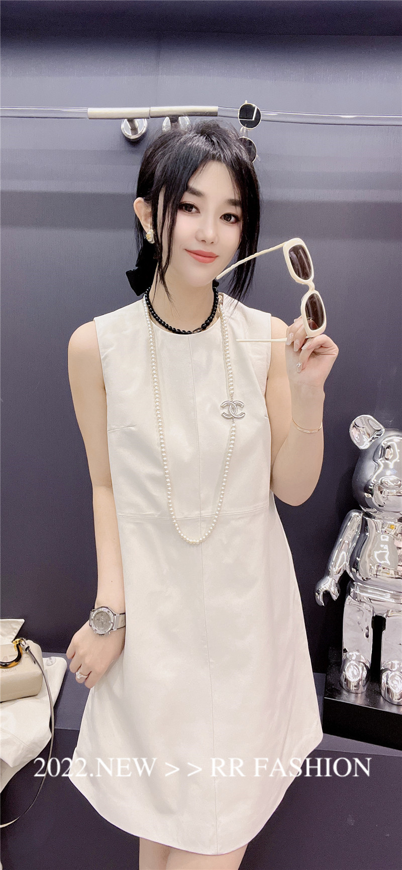 中长款连衣裙慕淑莲休闲宽松真皮