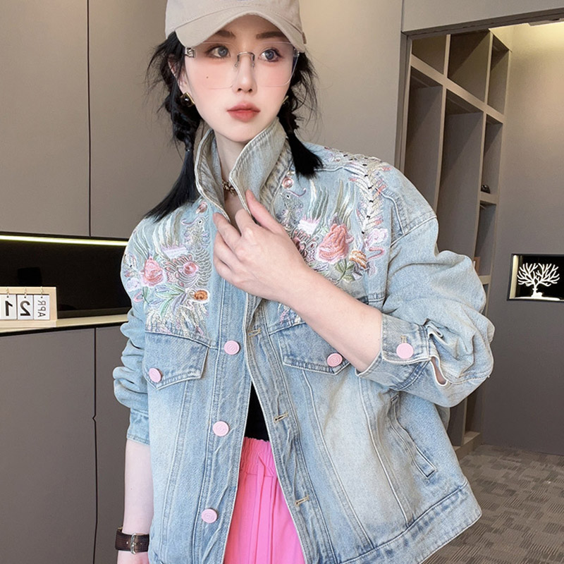 2024春季新款欧洲站牛仔外套