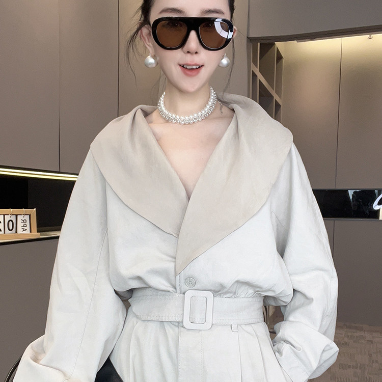 连体裤女2026春季新款欧洲站纯色高腰阔腿裤收腰长裤时尚减龄裤子