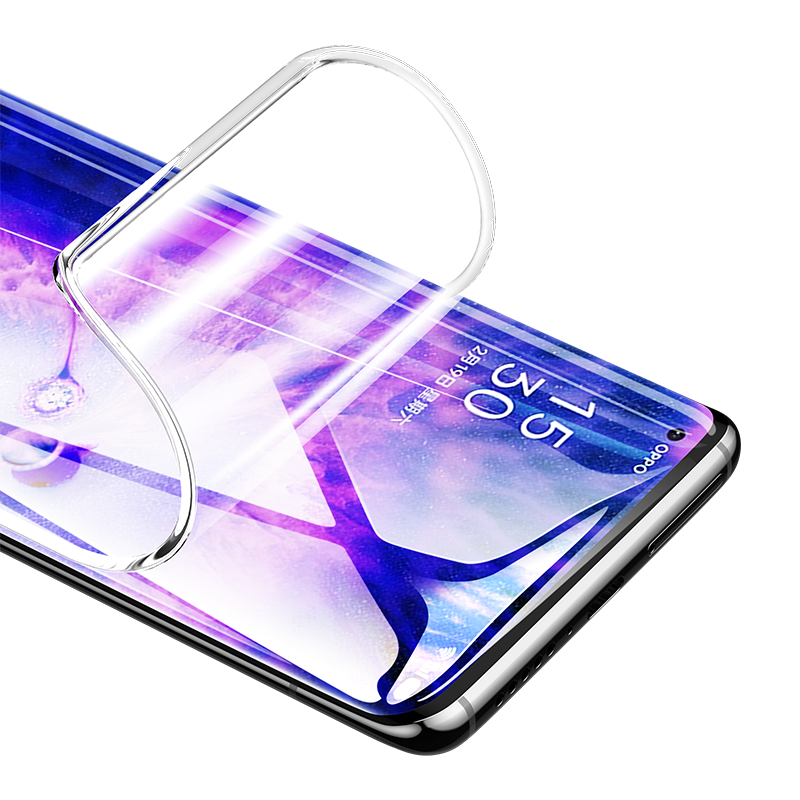 适用oppofindx5水凝钢化膜Find X5Pro全屏覆盖x5手机膜findx5曲面全胶0pp0贴膜量子oppo玻璃por贴合曲屏软膜