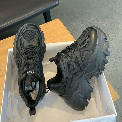 鞋子女2025春秋新款显脚小老爹鞋潮超火小白鞋百搭休闲运动鞋