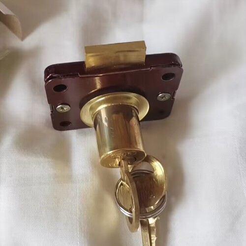 抽屉锁办公桌文件柜子锁老式抽屉锁锁芯家用大芯808上海505家具锁