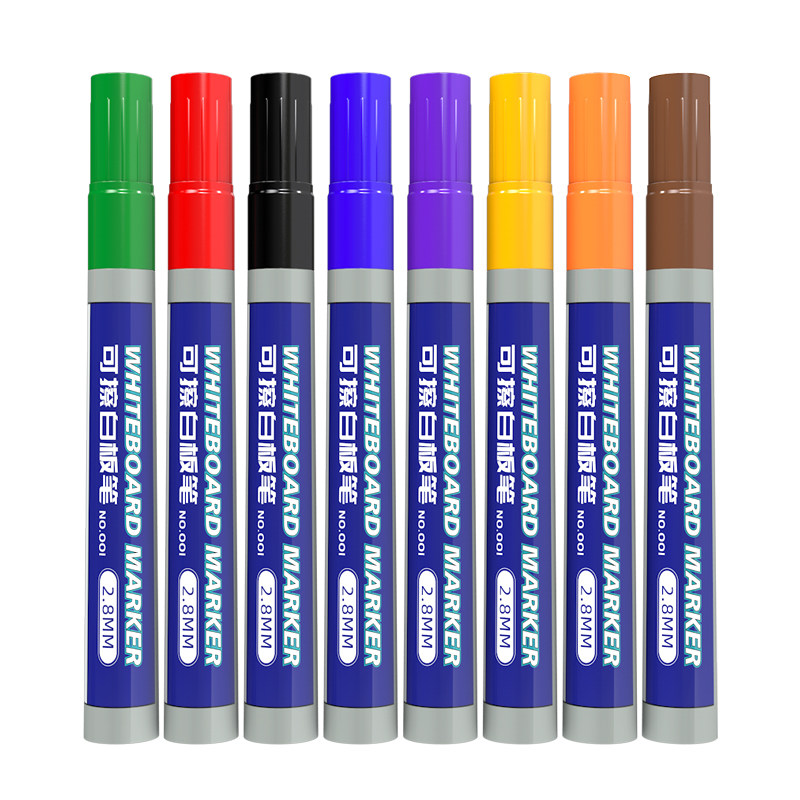 어린이 지울 수 있는 수성 화이트보드 펜 쉽게 지울 수 있는 색상 검정 칠판 펜 크고 굵은 마커 펜 자석 빨간색