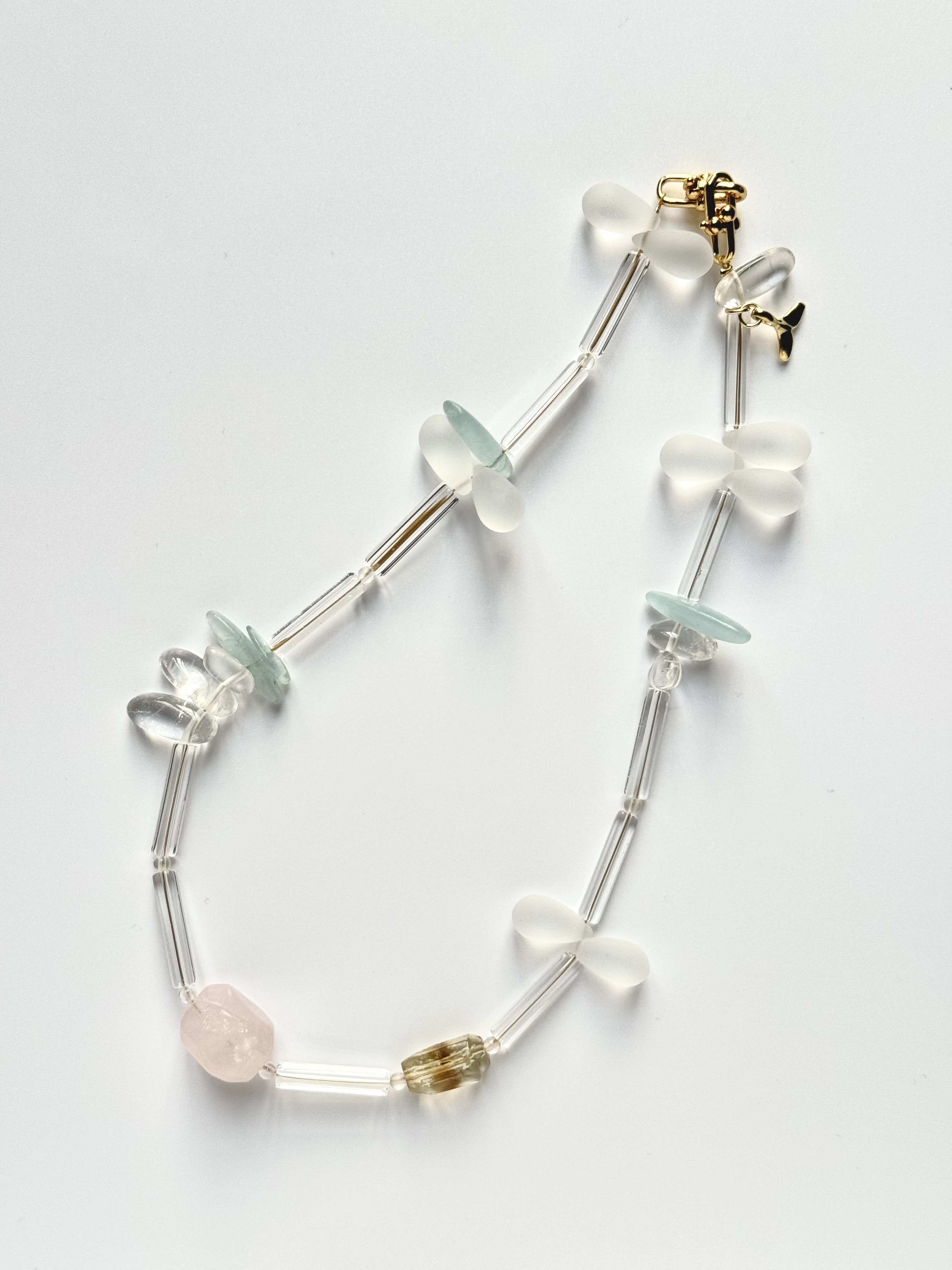 粉水晶项链｜原创艺术品周边设计锁骨链女士饰品2025新款