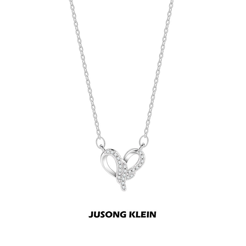 Jusongklein爱心轻奢感锁骨链女