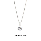 钛钢项链 Jusong klein 单钻项链百搭轻奢感小众细闪链闪钻锁骨链