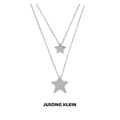 Jusongklein星星钛钢锁骨链女