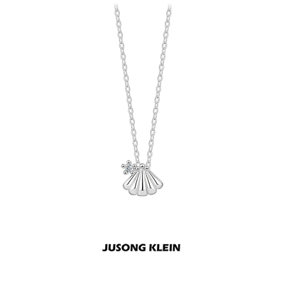 Jusongklein贝壳钛钢锁骨链女