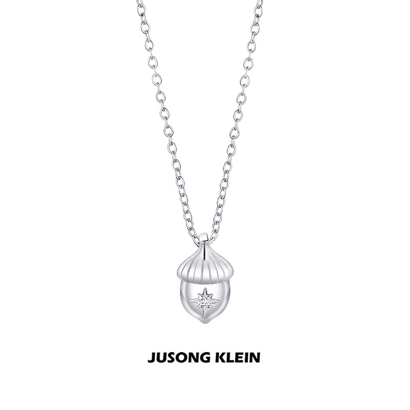 JusongKlein小众橡果吊坠锁骨链