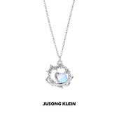 Jusong 锁骨链 时髦好物宇宙星球项链女气质时尚 klein 钛钢项链