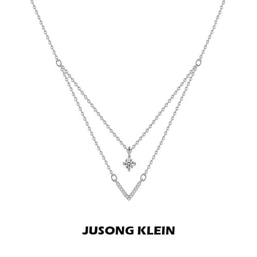 JUSONGKLEIN叠带链女双层项链女