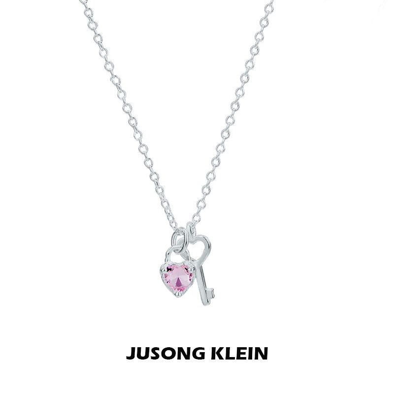 女温柔甜美百搭爱心钥匙项链