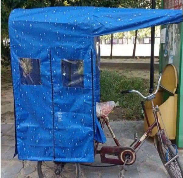 三轮车车篷雨篷遮阳蓬小雨棚脚踏车带车棚老年人力休闲加厚。脚蹬
