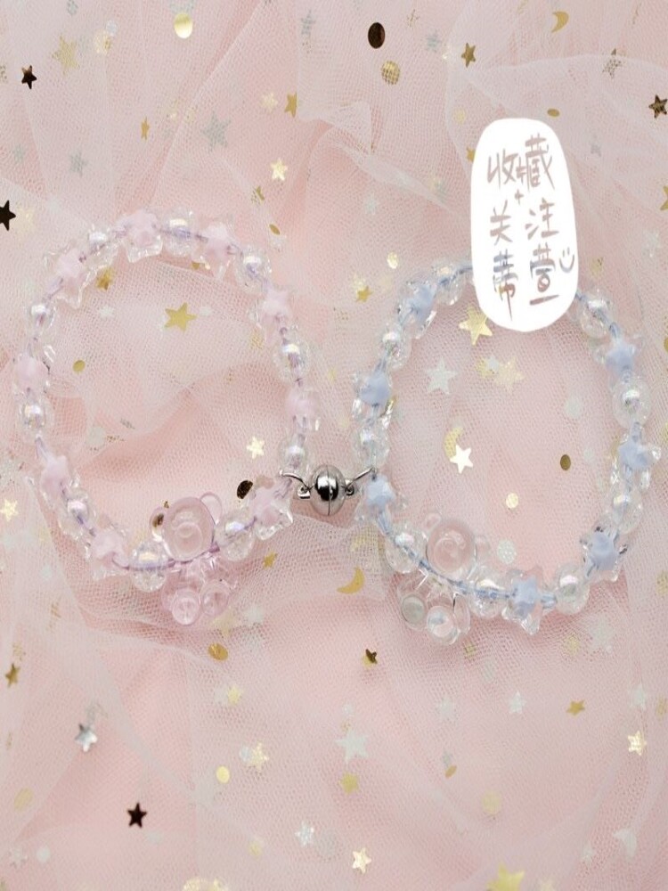 儿童闺蜜手链女童10岁二三四人款小学生党高颜值ins小众设计一对