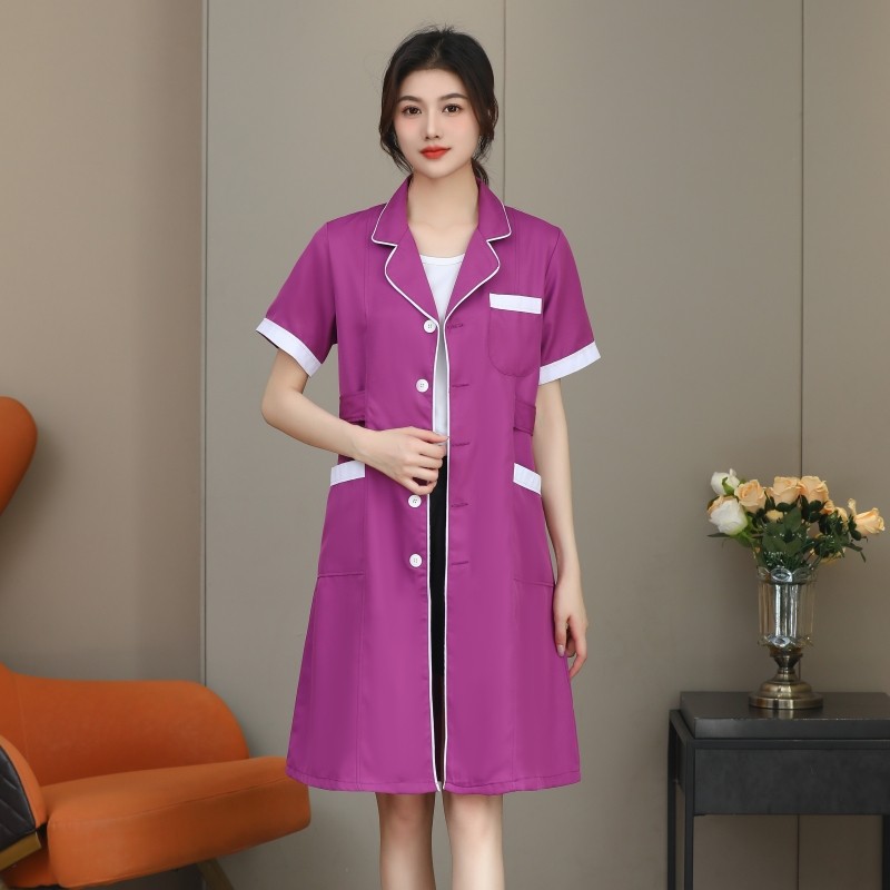 美容院美容师皮肤管理工作服女白大褂长袖医生护士服短袖高端定制