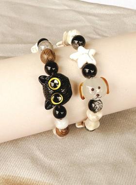 国文艺新风中式民族陶瓷骨头手链学百搭小众女风生20638礼物手串