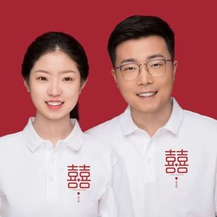 结婚登记照衣服情侣装短袖夏季2025高级感POLO衫t恤女