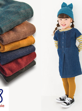 日本stample儿童连裤袜春秋冬薄款女童打底裤中厚丝袜