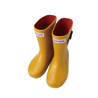 日本stample新款儿童男雨靴雨鞋