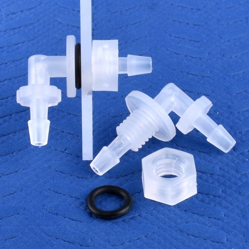 塑料穿板弯头配螺母O型圈 穿板弯通 螺纹隔板弯头 气管软管接头,基础建材,接头,淘宝优惠券,粉丝福利购,淘宝优惠卷